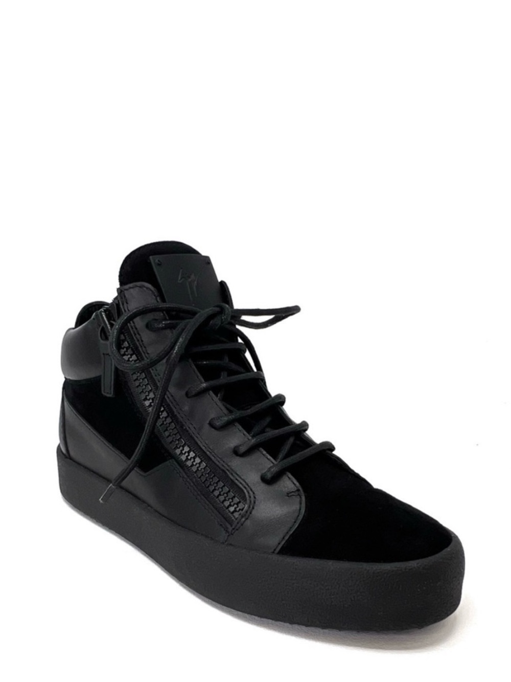 Giuseppe Zanotti Kriss Mid Sneakers All Black Euro Size 40 = US 10 Leather EUC